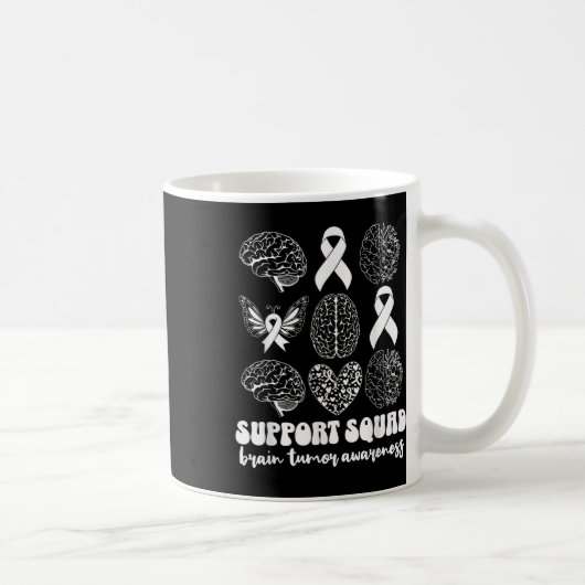 Support Squad Brain Tumor Awareness Month Go Grey Koffiemok (Rechts)