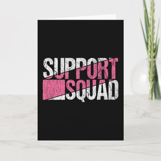 Support Squad Breast Cancer Awareness Family Kaart (Voorkant)