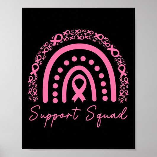 Support Squad Breast Cancer Awareness Husband Pink Poster (Voorkant)