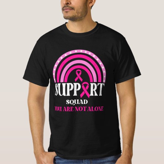 Support Squad Breast Cancer Awareness Leopard Pink T-shirt (Voorkant)