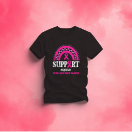 Support Squad Breast Cancer Awareness Leopard Pink T-shirt