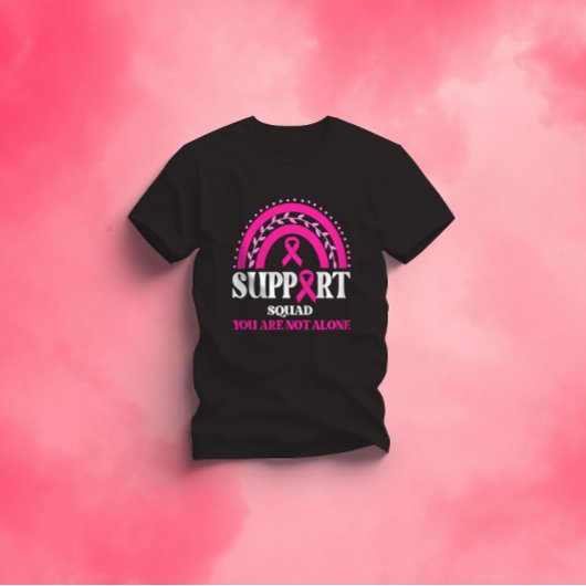 Support Squad Breast Cancer Awareness Leopard Pink T-shirt