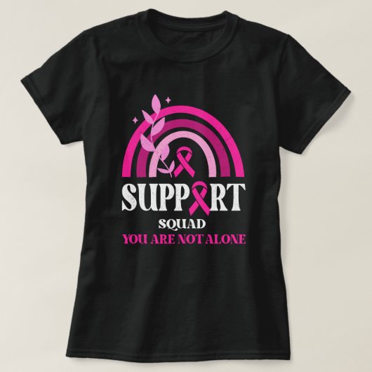 Support Squad Breast Cancer Awareness Leopard Pink T-shirt (Design voorkant)