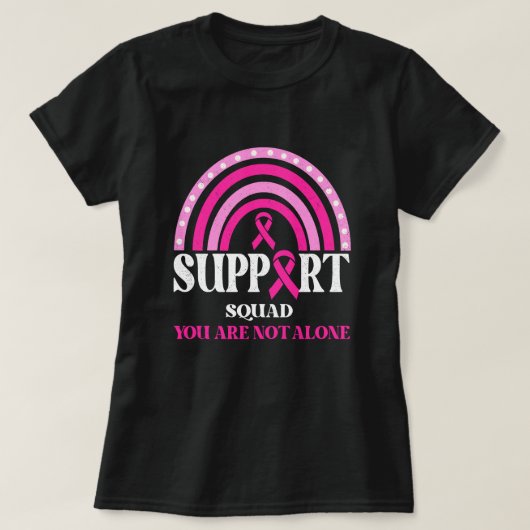 Support Squad Breast Cancer Awareness Leopard Pink T-shirt (Design voorkant)