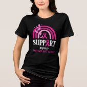 Support Squad Breast Cancer Awareness Leopard Pink Tri-Blend Shirt (Voorkant)