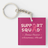Support Squad-Breast Cancer Awareness Month Sleutelhanger (voorkant)