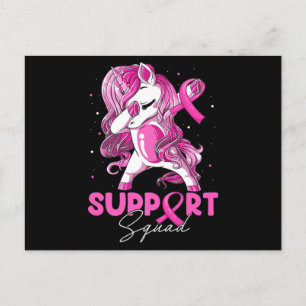 Support Squad Breast Cancer Awareness Pink Dabbing Briefkaart