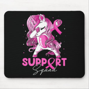 Support Squad Breast Cancer Awareness Pink Dabbing Muismat