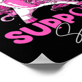 Support Squad Breast Cancer Awareness Pink Dabbing Poster (Hoek)