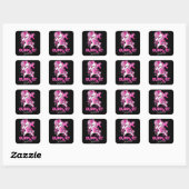 Support Squad Breast Cancer Awareness Pink Dabbing Vierkante Sticker (Vel)