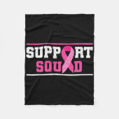 Support Squad Breast Cancer Awareness Pink Ribbon Fleece Deken (Voorkant)