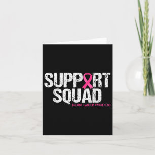 Support Squad Breast Cancer Awareness Pink Ribbon Kaart