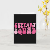 Support Squad Breast Cancer Awareness Pink Ribbon Kaart (Gele Bloem)