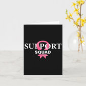 Support Squad Breast Cancer Awareness Pink Ribbon Kaart (Gele Bloem)