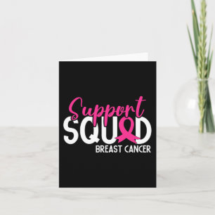 Support Squad Breast Cancer Awareness Pink Ribbon Kaart