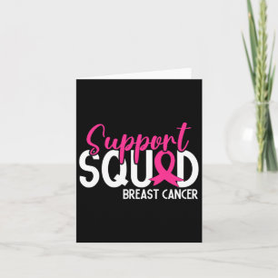 Support Squad Breast Cancer Awareness Pink Ribbon Kaart