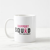 Support Squad Breast Cancer Awareness Pink Ribbon Koffiemok (Links)