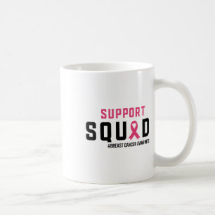 Support Squad Breast Cancer Awareness Pink Ribbon Koffiemok