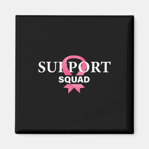 Support Squad Breast Cancer Awareness Pink Ribbon Magneet