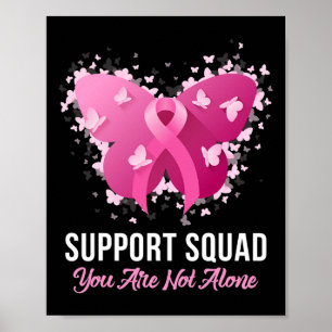 Support Squad Breast Cancer Awareness Pink Ribbon Poster