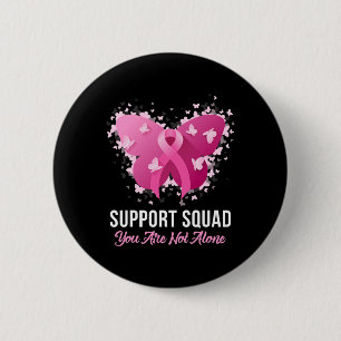 Support Squad Breast Cancer Awareness Pink Ribbon Ronde Button 5,7 Cm