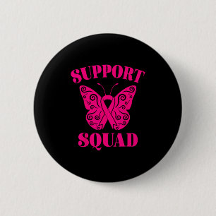 Support Squad Breast Cancer Awareness Pink Ribbon Ronde Button 5,7 Cm
