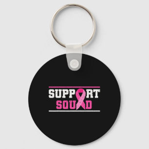 Support Squad Breast Cancer Awareness Pink Ribbon Sleutelhanger