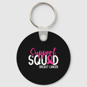 Support Squad Breast Cancer Awareness Pink Ribbon Sleutelhanger