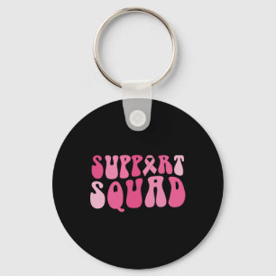 Support Squad Breast Cancer Awareness Pink Ribbon Sleutelhanger