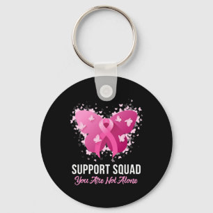 Support Squad Breast Cancer Awareness Pink Ribbon Sleutelhanger