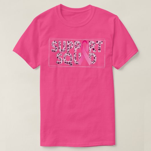 Support Squad Breast Cancer Awareness Pink Ribbons T-shirt (Design voorkant)