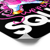 Support Squad Breast Cancer Awareness Pink Unicorn Poster (Hoek)