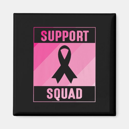 Support Squad Breast Cancer Awareness Premium Magneet (Voorkant)