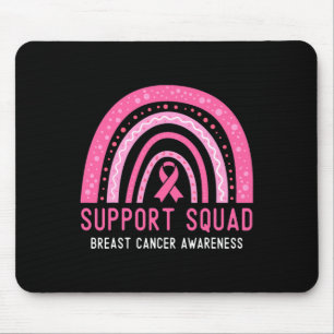 Support Squad Breast Cancer Awareness Ribbon Pink Muismat