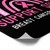 Support Squad Breast Cancer Awareness Ribbon Pink Poster (Hoek)