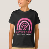 Support Squad Breast Cancer Awareness Ribbon Pink T-shirt (Voorkant)