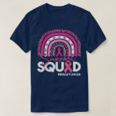 Support Squad Breast Cancer Awareness Ribbon Pink T-shirt (Design voorkant)