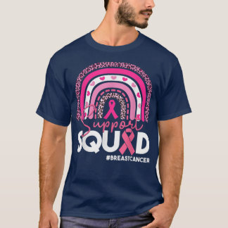 Support Squad Breast Cancer Awareness Ribbon Pink T-shirt