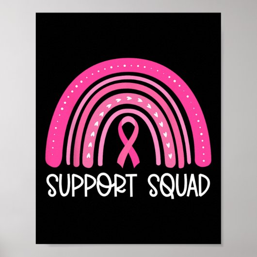 Support Squad Breast Cancer Awareness Survivor Pin Poster (Voorkant)