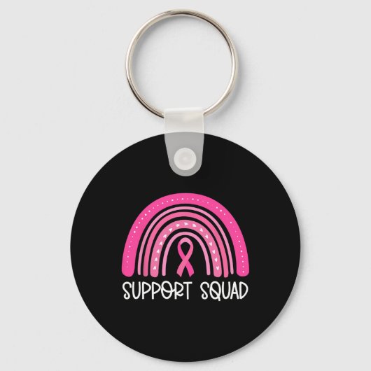 Support Squad Breast Cancer Awareness Survivor Pin Sleutelhanger (Voorkant)