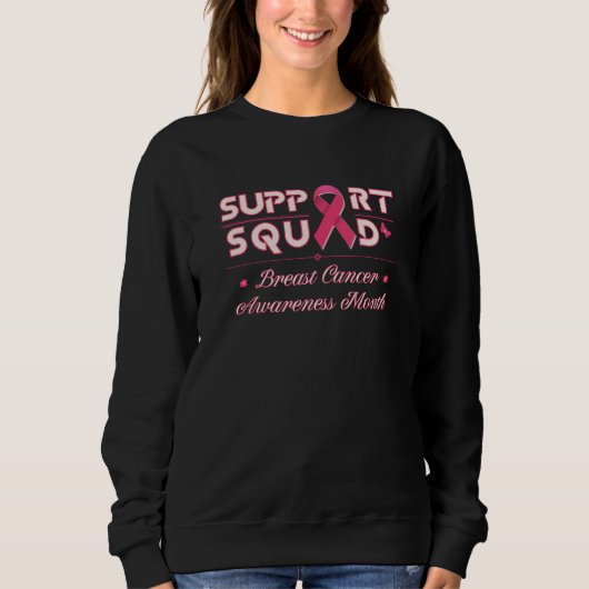 Support Squad-Breast Cancer Awareness T-shirt (Voorkant)