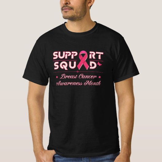 Support Squad-Breast Cancer Awareness T-shirt (Voorkant)