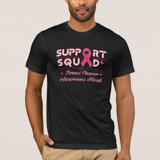 Support Squad-Breast Cancer Awareness T-shirt (Voorkant)