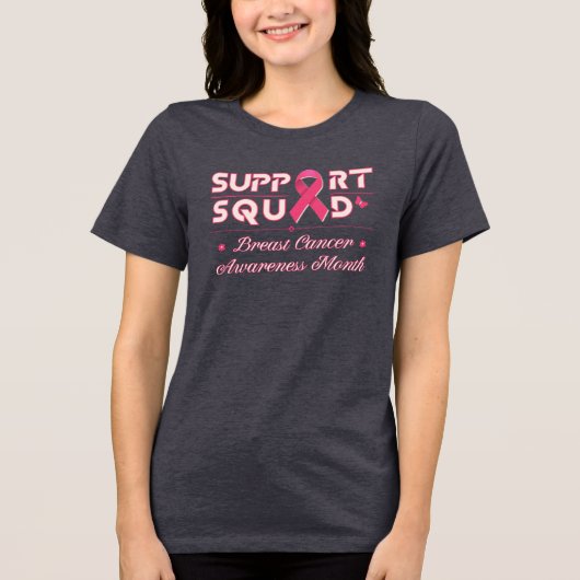 Support Squad-Breast Cancer Awareness T-shirt (Voorkant)