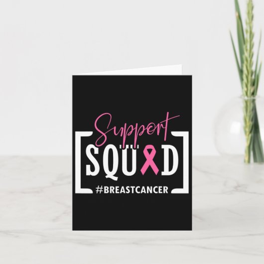 Support Squad Breast Cancer Awareness Warrior Pink Kaart (Voorkant)