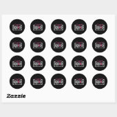 Support Squad Breast Cancer Awareness Warrior Pink Ronde Sticker (Vel)