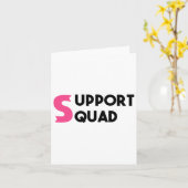 Support Squad Breast Cancer Warrior Survivor Pink Kaart (Gele Bloem)