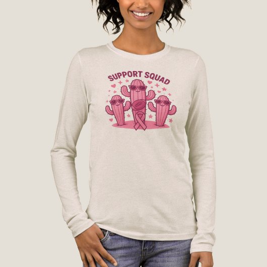Support Squad Cactus Design Tri-Blend Shirt (Voorkant)