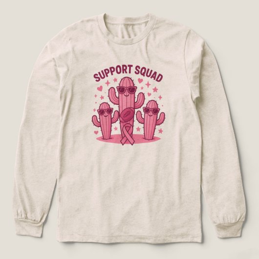 Support Squad Cactus Design Tri-Blend Shirt (Voorkant)