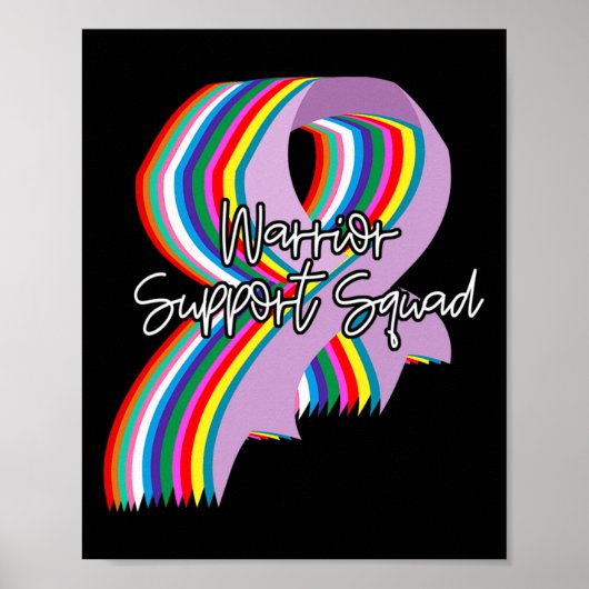 Support Squad Cancer Cancer Survivor Awa Poster (Voorkant)